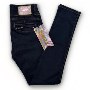 NWT Nelli Denim Jeans 9/10 Tall Skinny Bling Sparkly Dark Wash Pants 30x32